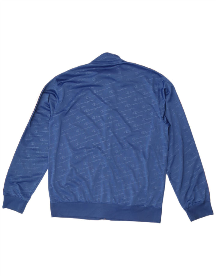 Giacca da ginnastica grafica da uomo Champion XL XL in poliestere color block blu