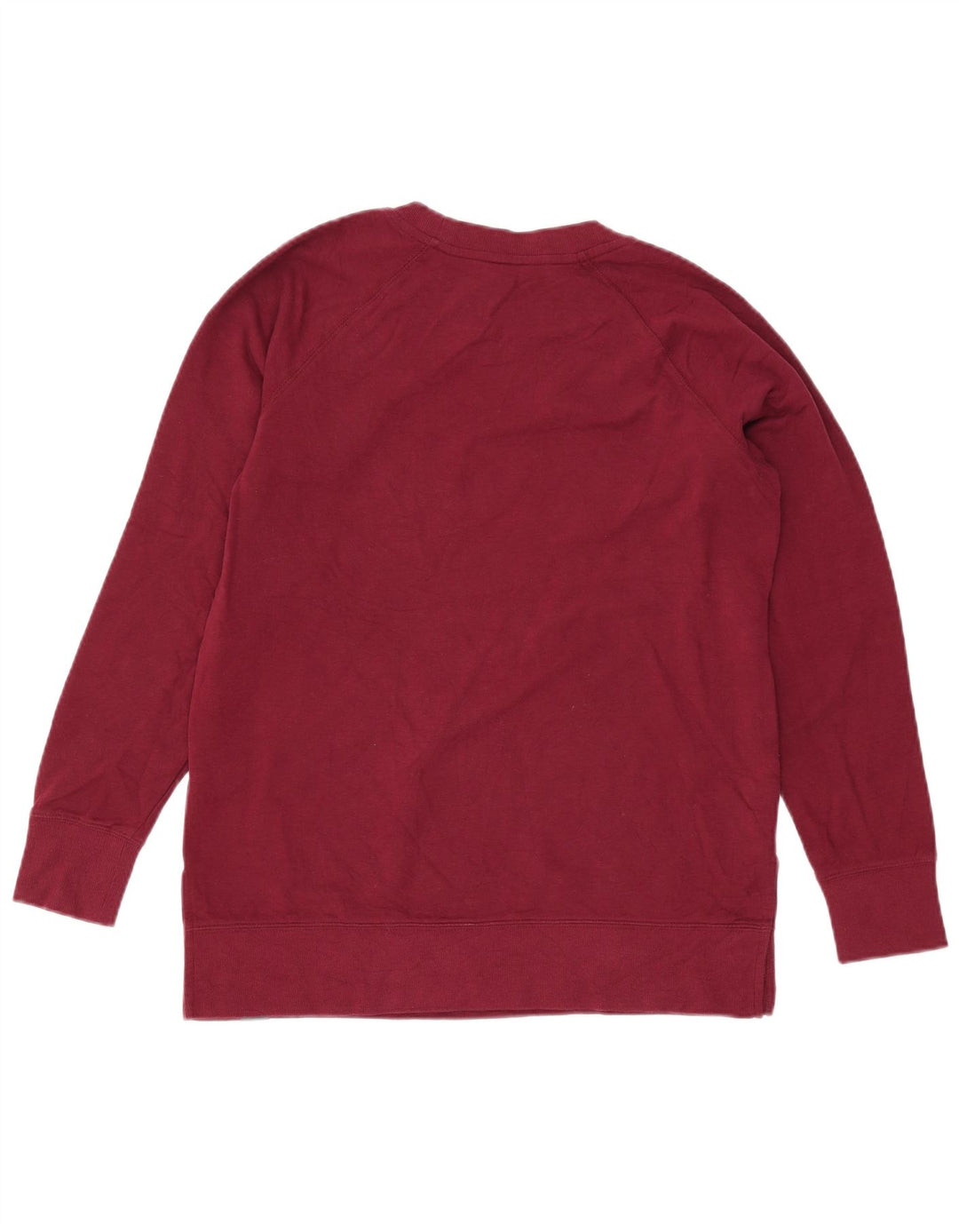 Felpa da donna Eddie Bauer Maglione UK 14 Cotone bordeaux medio