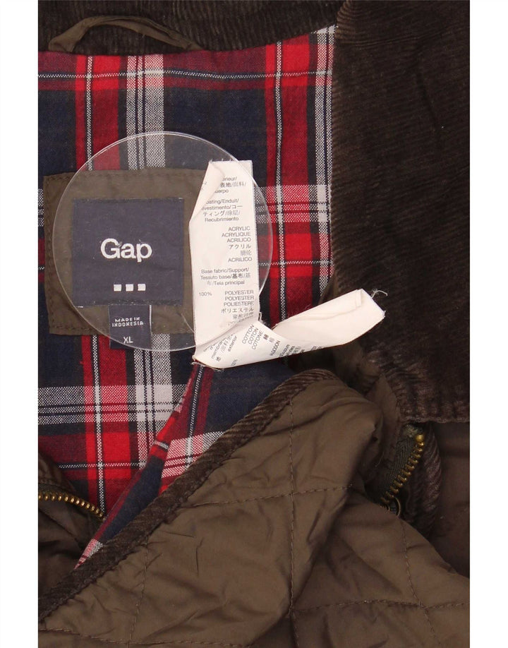 Giacca trapuntata da donna Gap UK 42 XL Poliestere color block kaki