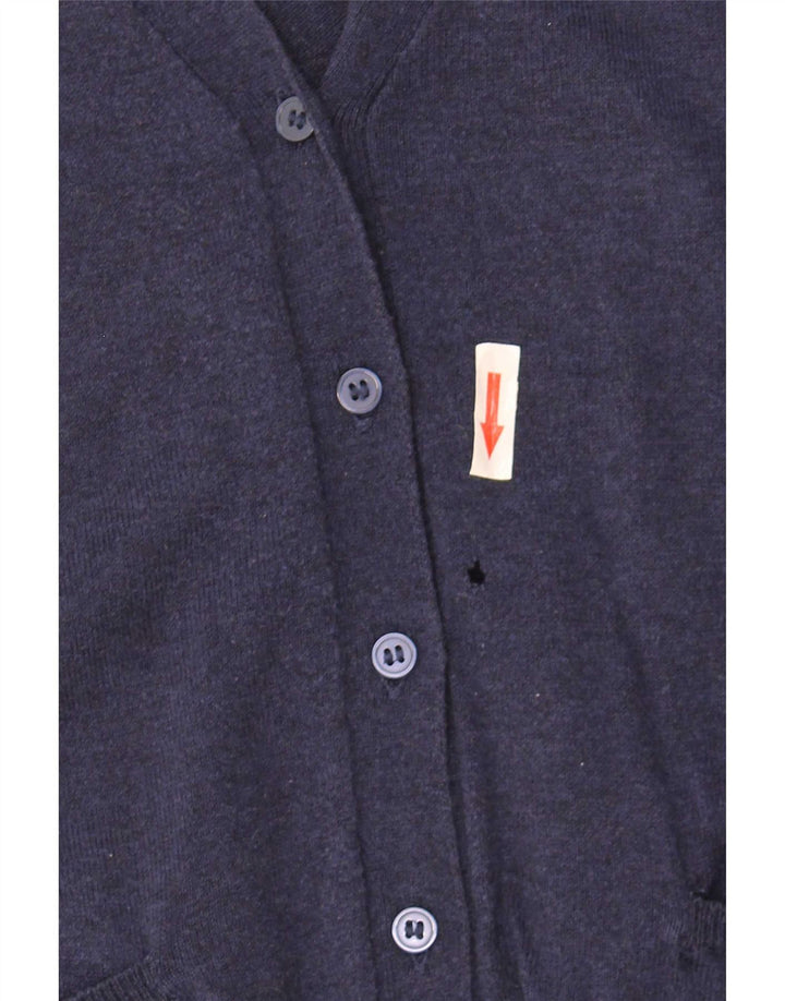 Maglione cardigan da donna Zara UK 12 cotone blu navy medio