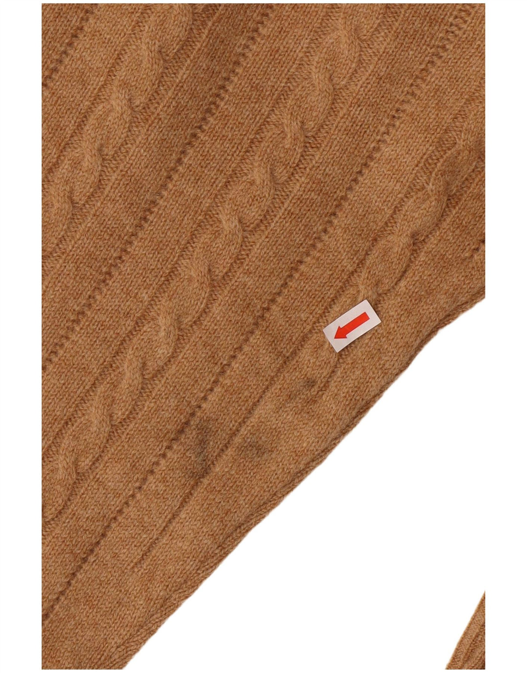 Maglione maglione girocollo da uomo Braemar EU 46 XL Lana d'agnello marrone