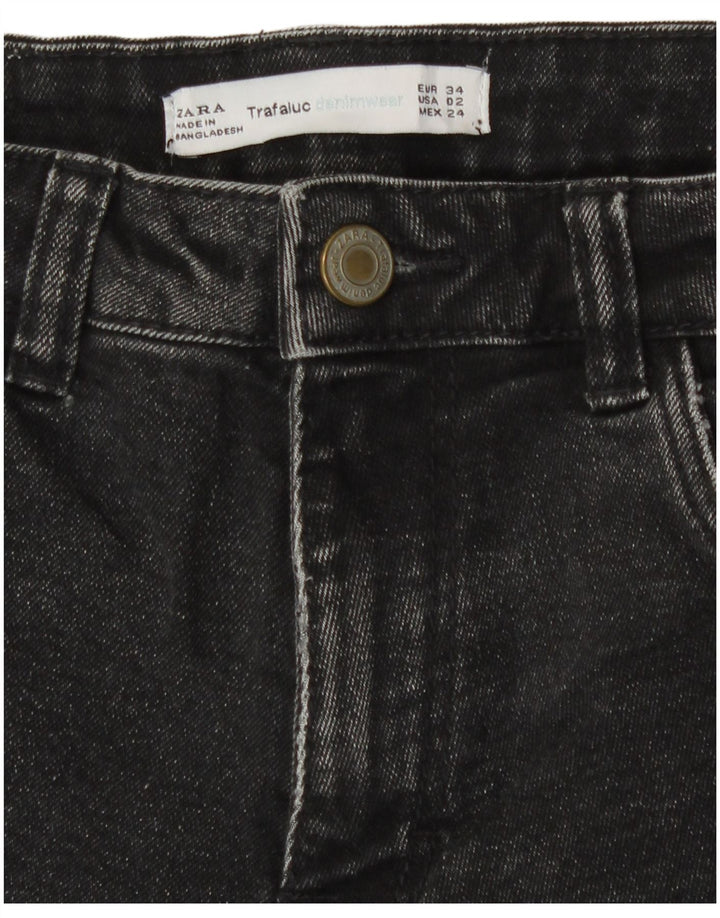 Pantaloncini di jeans da donna Zara EU 34 2XS W24 Neri