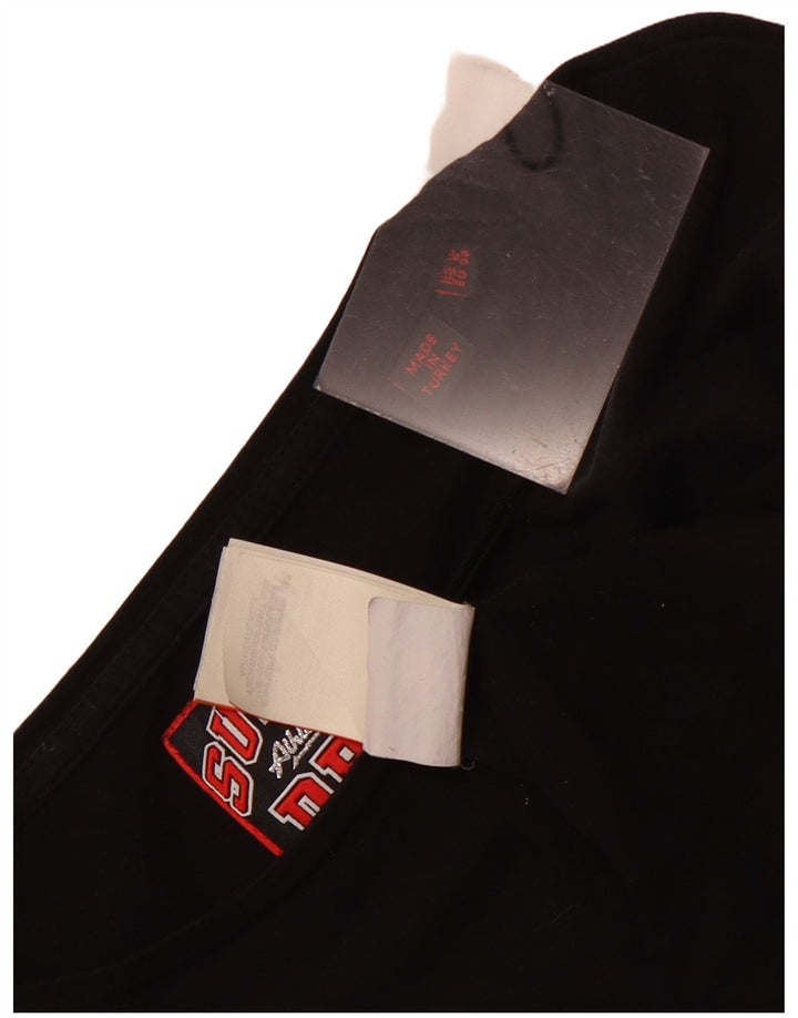 Top grafico da donna a maniche lunghe Superdry UK 10 piccolo cotone nero