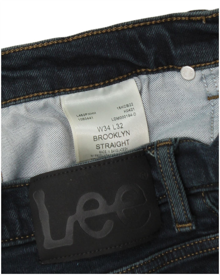 Jeans dritti da uomo LEE Brooklyn W34 L32 in cotone blu