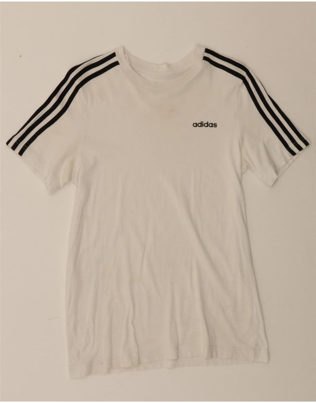 ADIDAS Boys T-Shirt Top 13-14 Years White Cotton Vintage Adidas and Second-Hand Adidas from Messina Hembry 