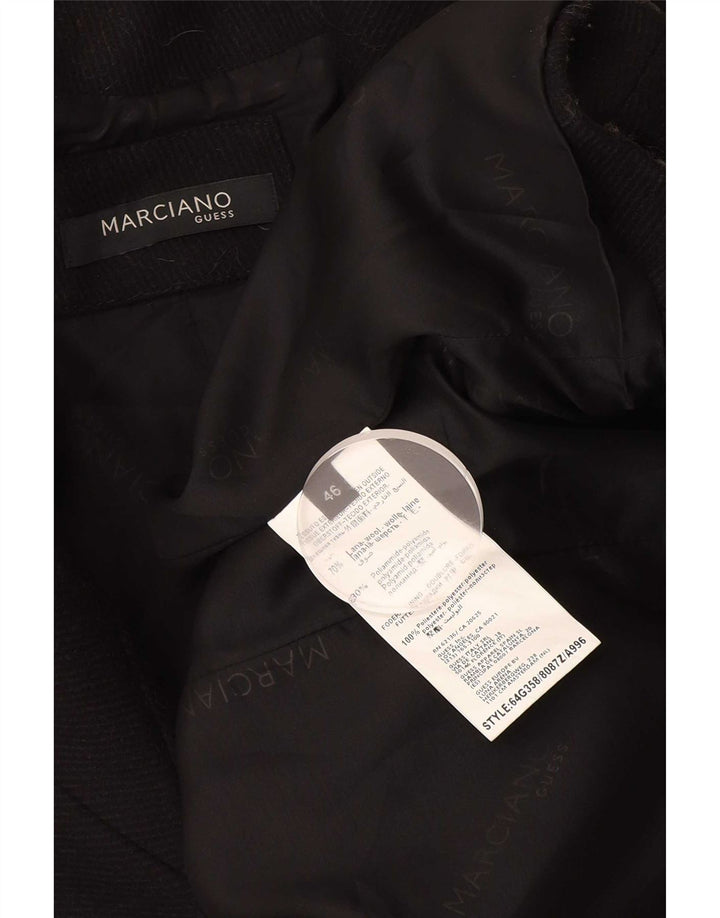 Guess By Marciano Giacca Blazer da Donna a 1 Bottone IT 46 Large Nera in Lana