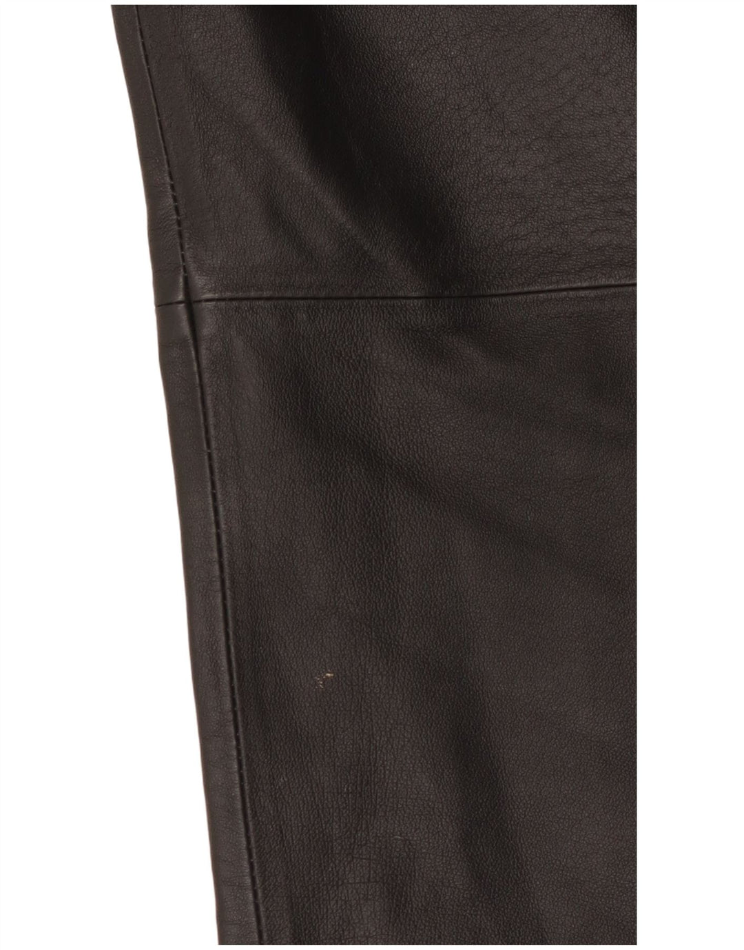Pantaloni dritti in pelle da donna vintage EU 38 medi W28 L29 in pelle nera