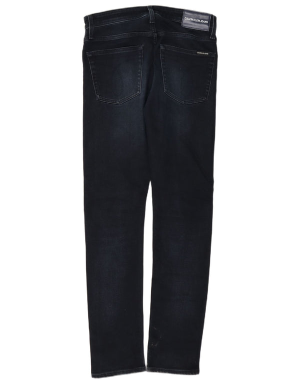 Jeans slim da uomo Calvin Klein W28 L32 cotone blu navy