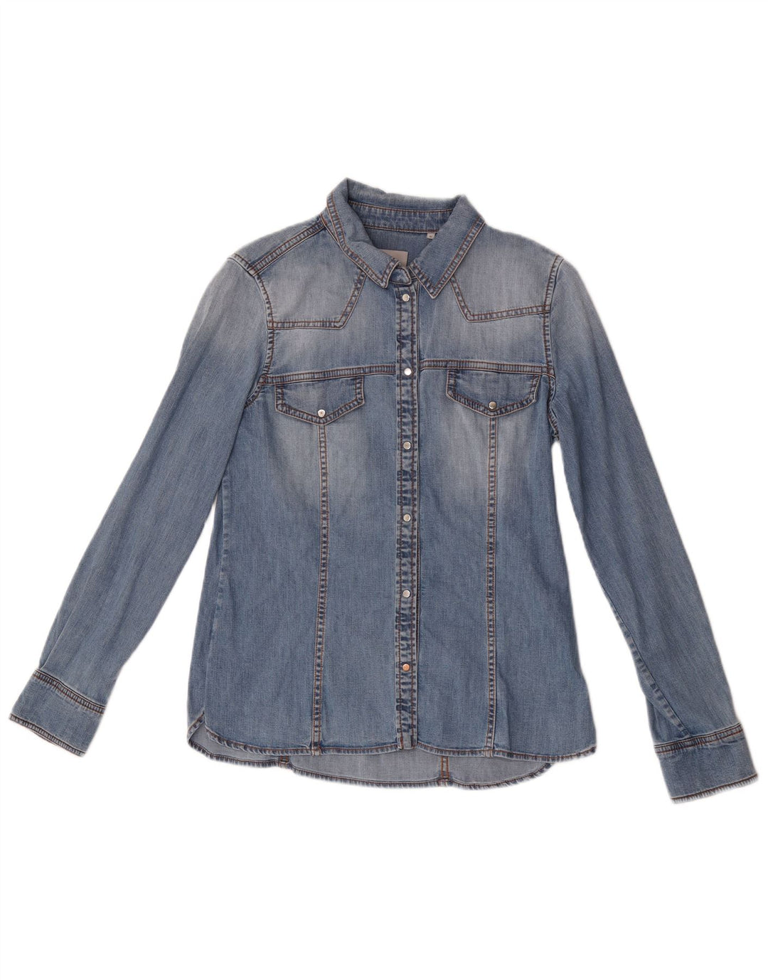 Camicia in denim da donna Marella UK 10 piccolo cotone blu