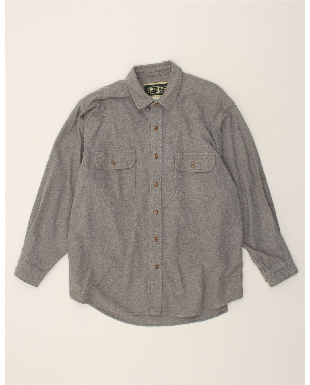 VINTAGE Mens Shirt XL Grey Cotton Vintage Vintage and Second-Hand Vintage from Messina Hembry 