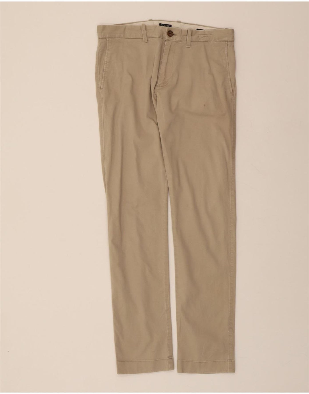 J. CREW Mens Flex Slim Chino Trousers W30 L32 Beige Cotton Vintage J. Crew and Second-Hand J. Crew from Messina Hembry 