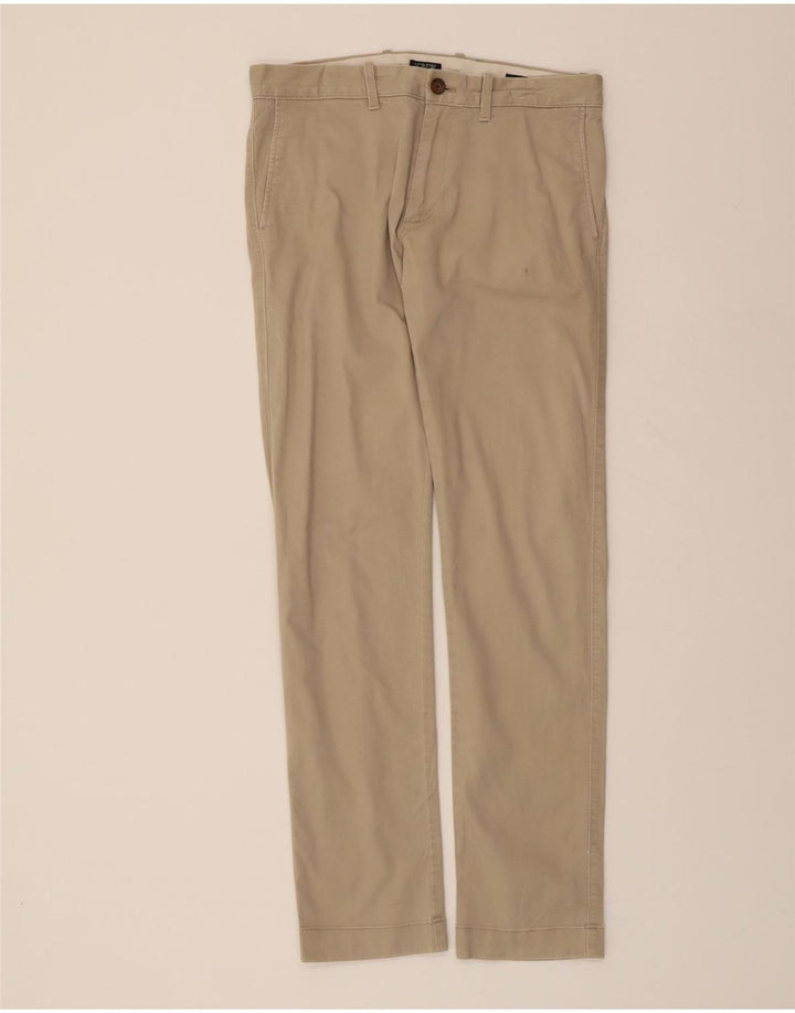 J. CREW Mens Flex Slim Chino Trousers W30 L32 Beige Cotton Vintage J. Crew and Second-Hand J. Crew from Messina Hembry 