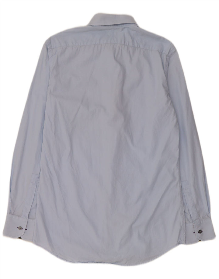 Camicia da uomo Paul Smith taglia 38 15 cotone blu medio
