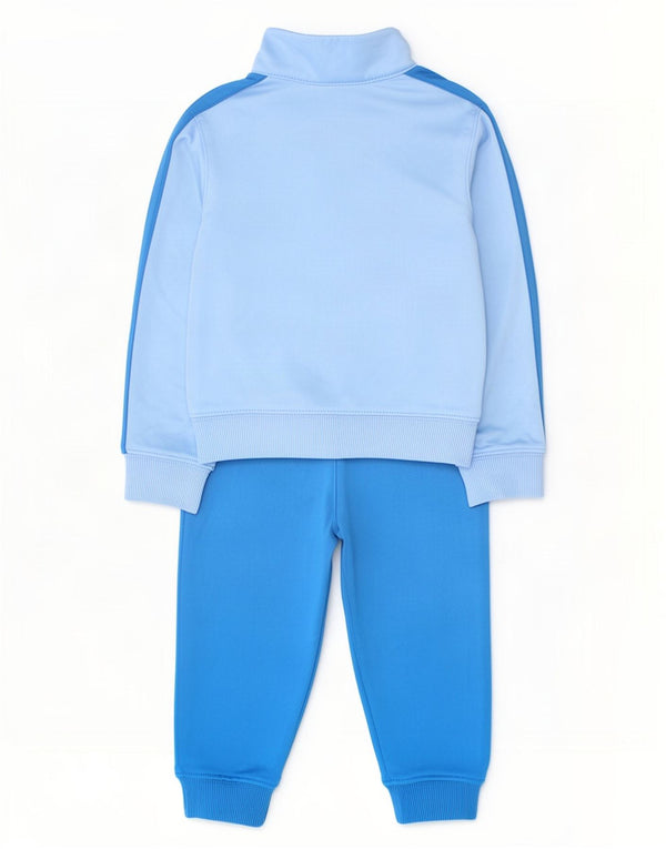 Tuta intera Adidas da bambina 18-24 mesi in poliestere color block blu