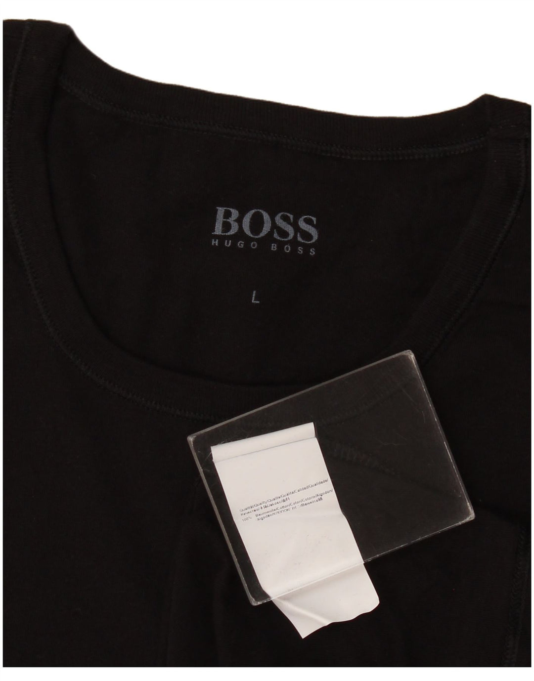 T-shirt da uomo Hugo Boss Top grande in cotone nero