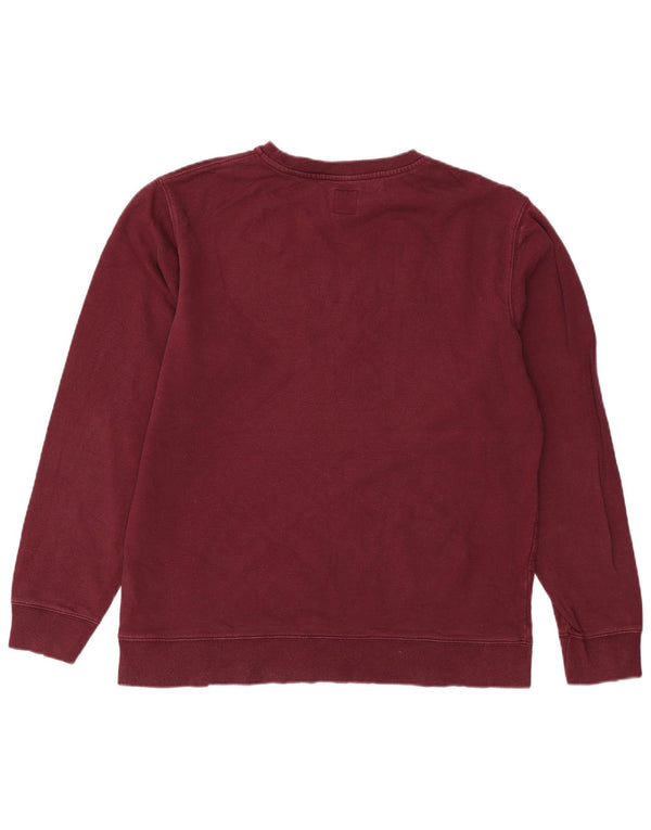 Felpa con grafica da uomo Vans, maglione XL, cotone bordeaux