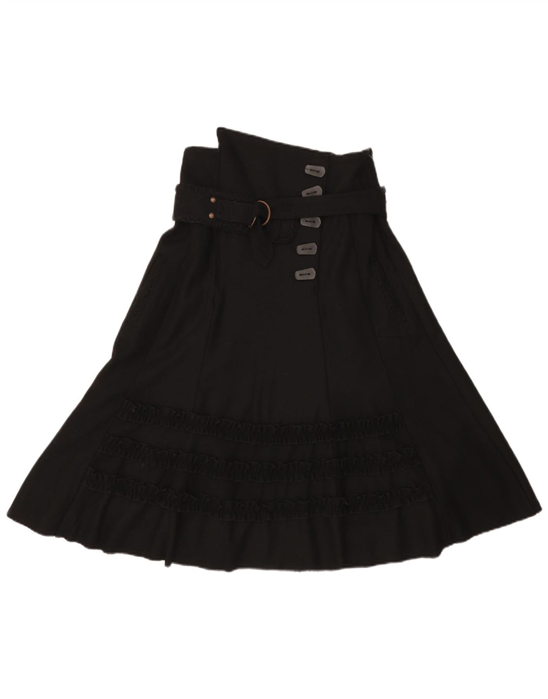 Gonna a trapezio da donna Object EU 38 media W28 lana nera
