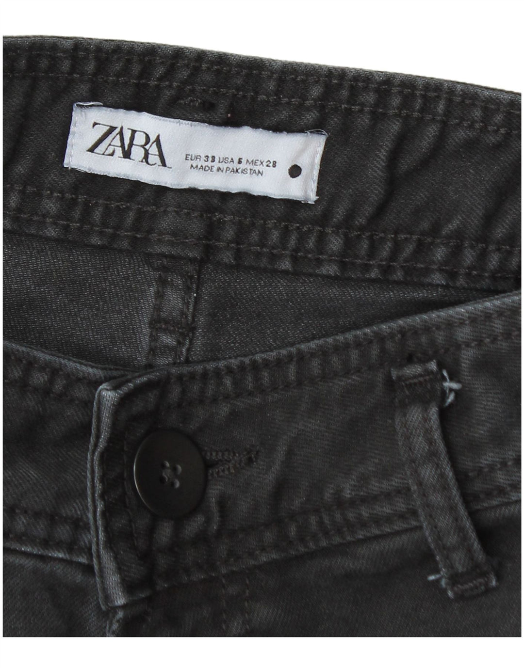 Jeans Zara da donna a gamba larga EU 38 medio W28 L29 blu navy