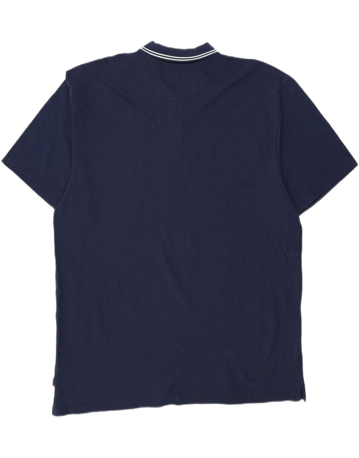 VANS Mens Polo Shirt 2XL Navy Blue Cotton Vintage Vans and Second-Hand Vans from Messina Hembry 