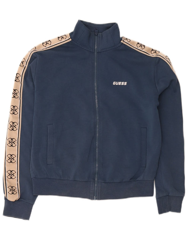 Guess Giacca da tuta da donna UK 14 Medium Blu Navy Colourblock