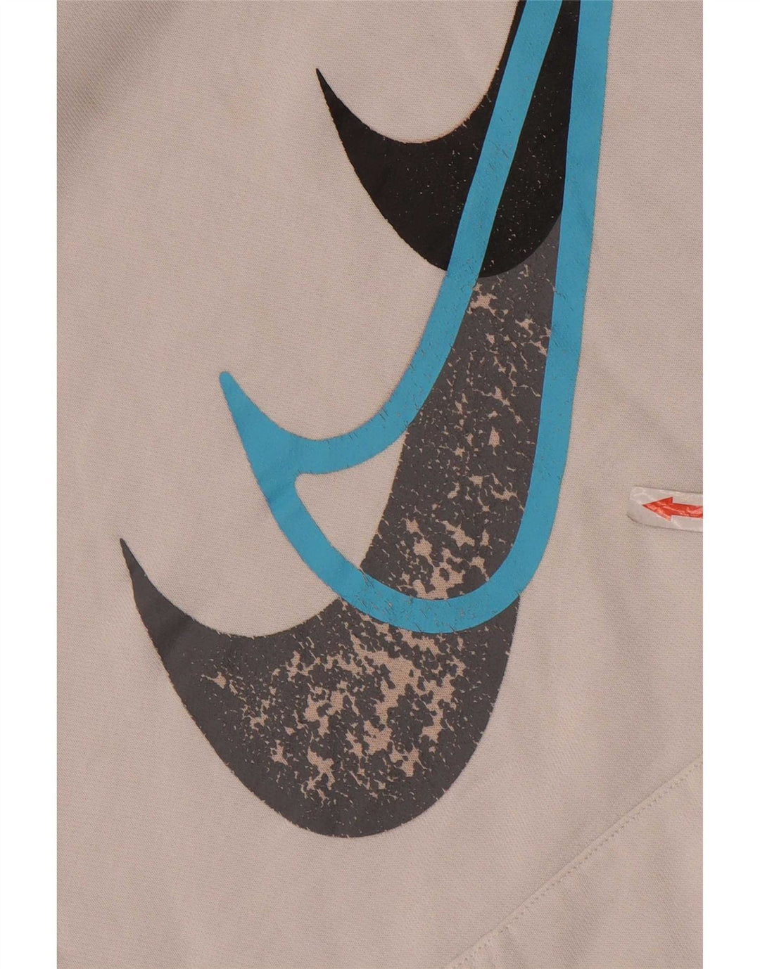Felpa con cappuccio grafica da uomo Nike Large in cotone bianco