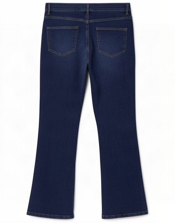 Marks & Spencer Jeans slim bootcut da donna UK 12 Medio W30 L28 Blu Cotone