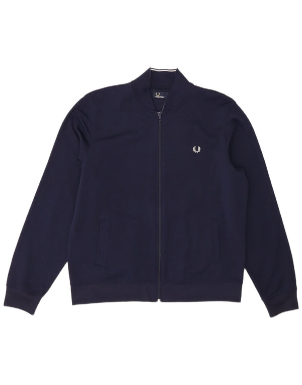 Giacca da tuta da uomo Fred Perry grande in poliestere blu navy
