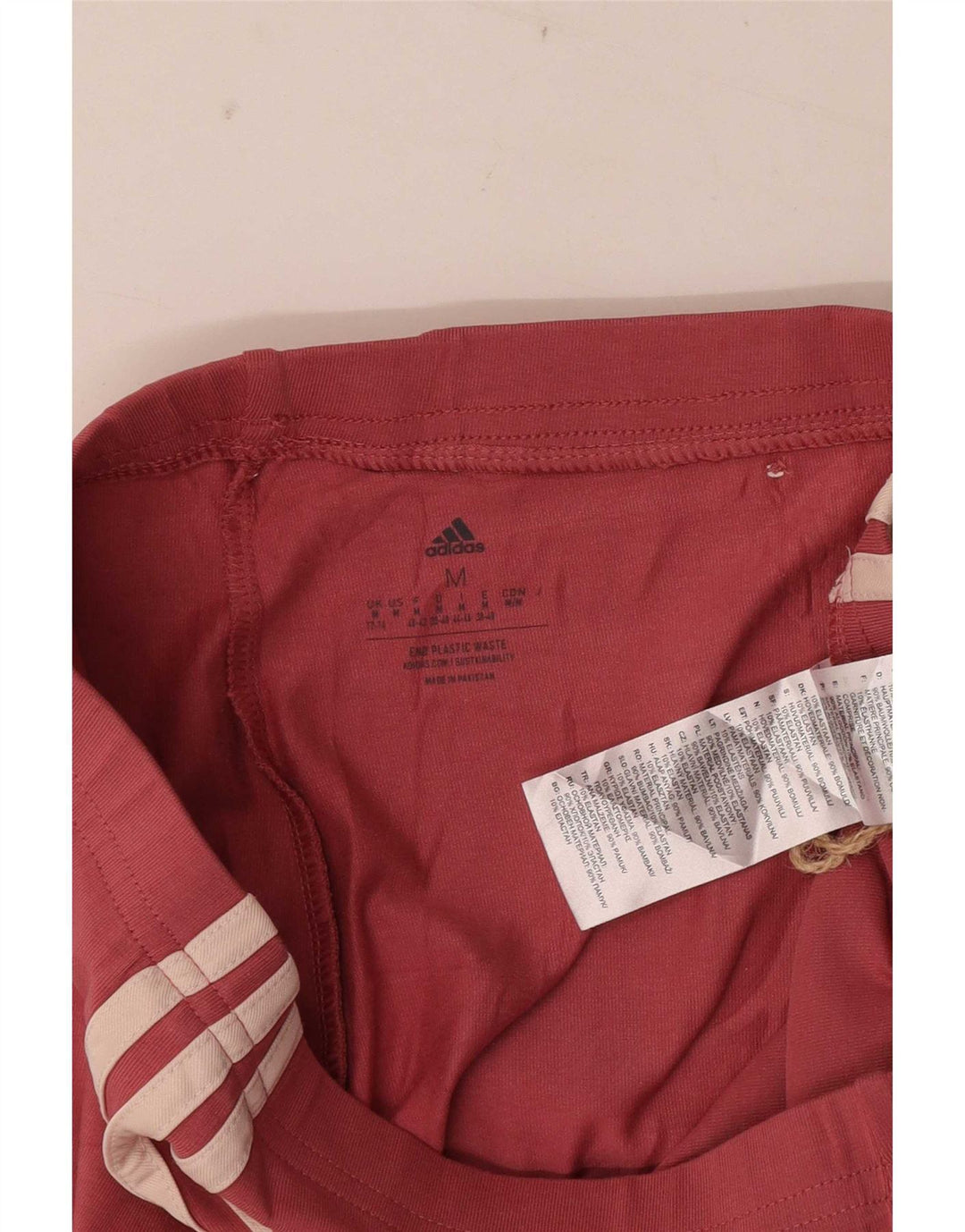 Leggings Adidas da donna UK 12/14 Cotone color block rosso medio