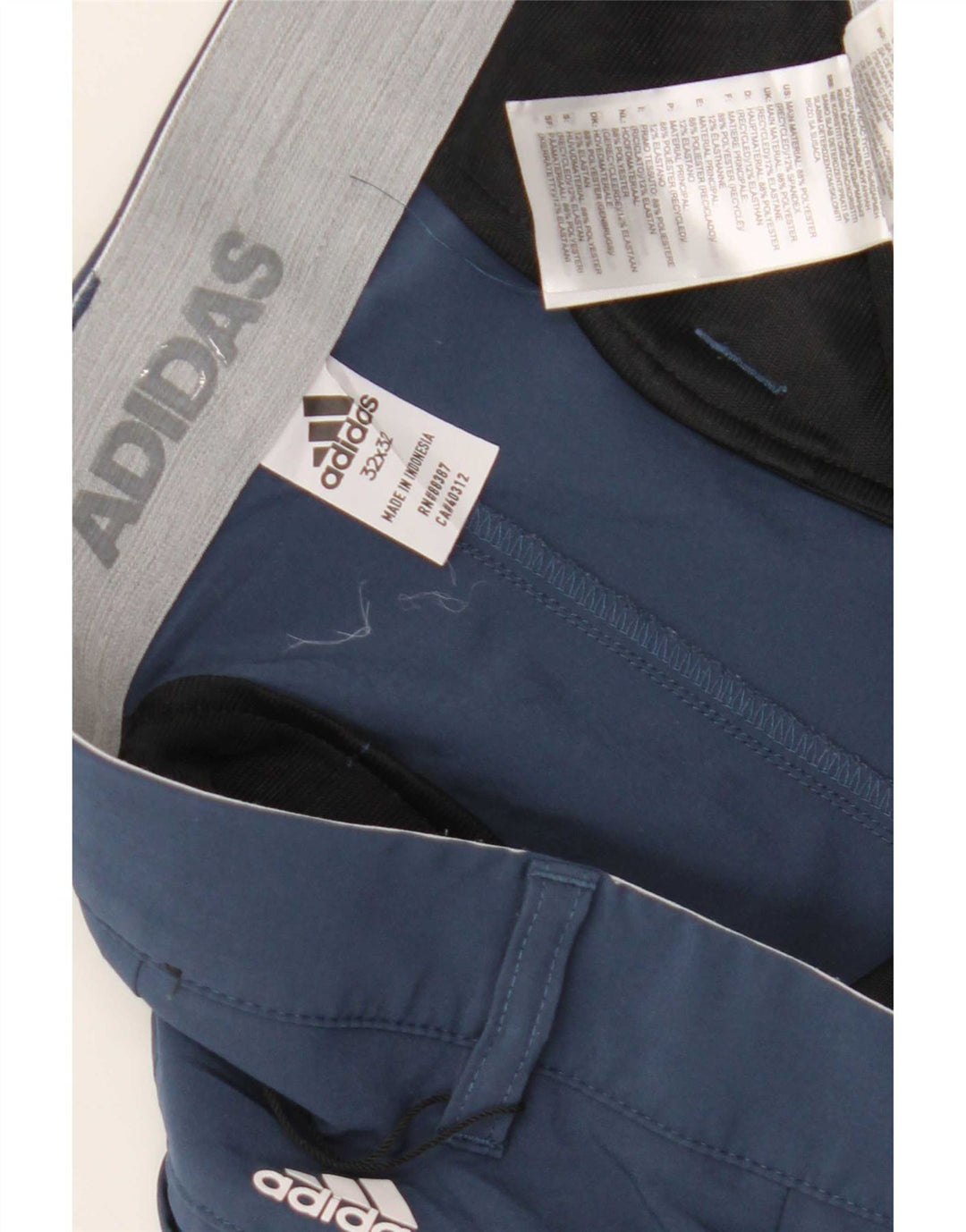 Pantaloni chino slim da uomo Adidas W32 L32 poliestere blu