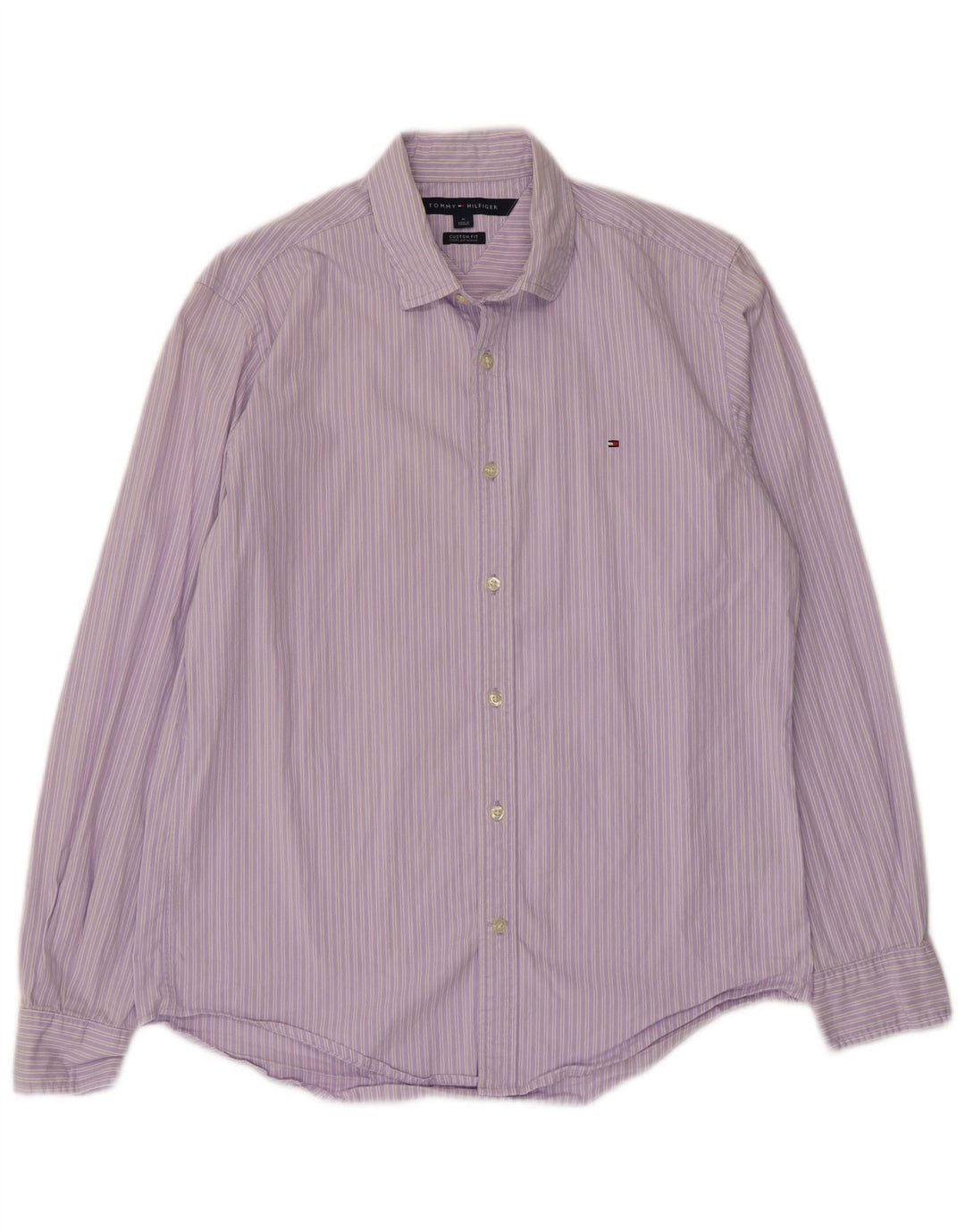 Camicia da uomo su misura Tommy Hilfiger Cotone a righe viola medio