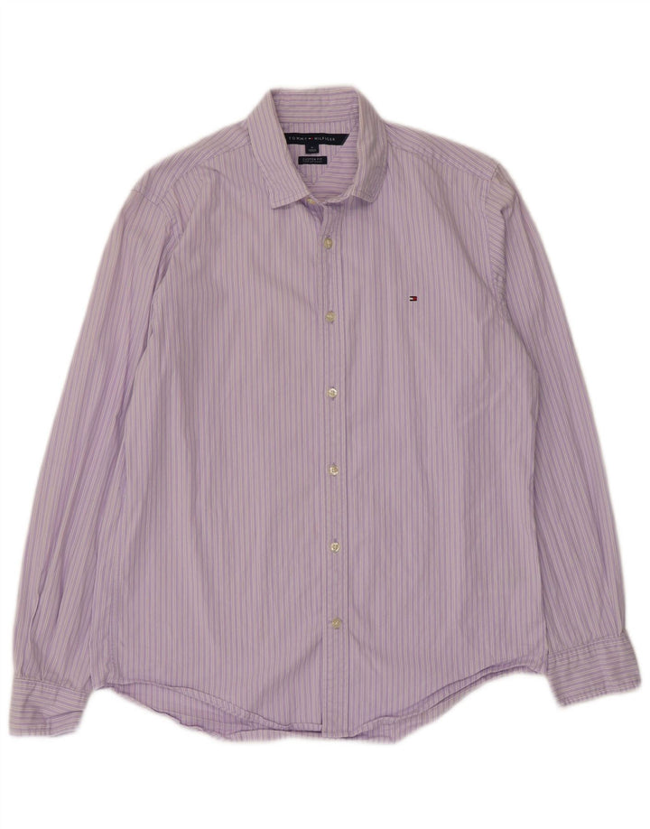 Camicia da uomo su misura Tommy Hilfiger Cotone a righe viola medio