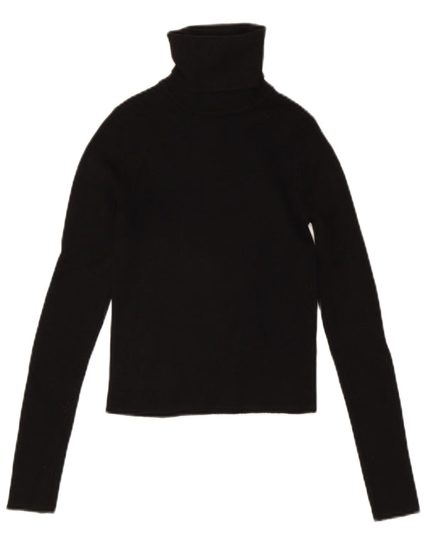 Top corto da donna Zara a maniche lunghe UK 8 piccolo in viscosa nera