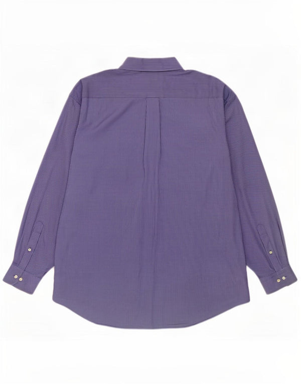 Camicia da uomo Tommy Hilfiger taglia 17 XL Cotone gessato blu