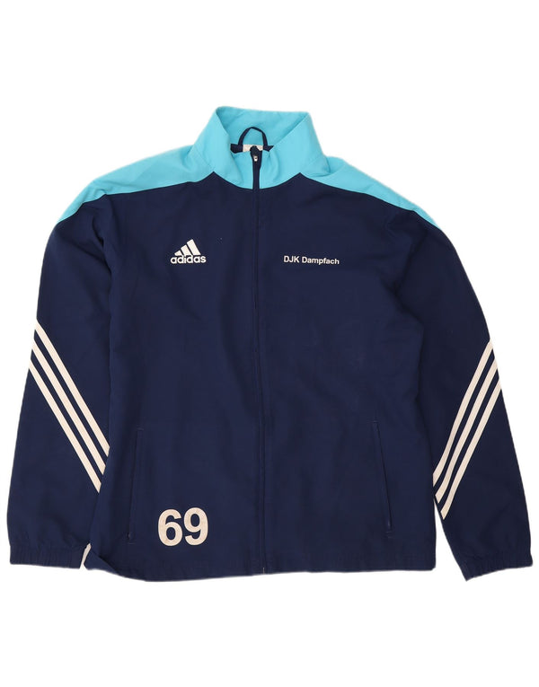 Adidas Giacca da uomo con grafica grafica, giacca grande, colore blu navy