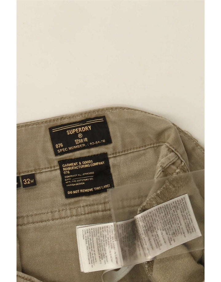 Pantaloncini cargo da uomo Superdry W32 cotone beige medio