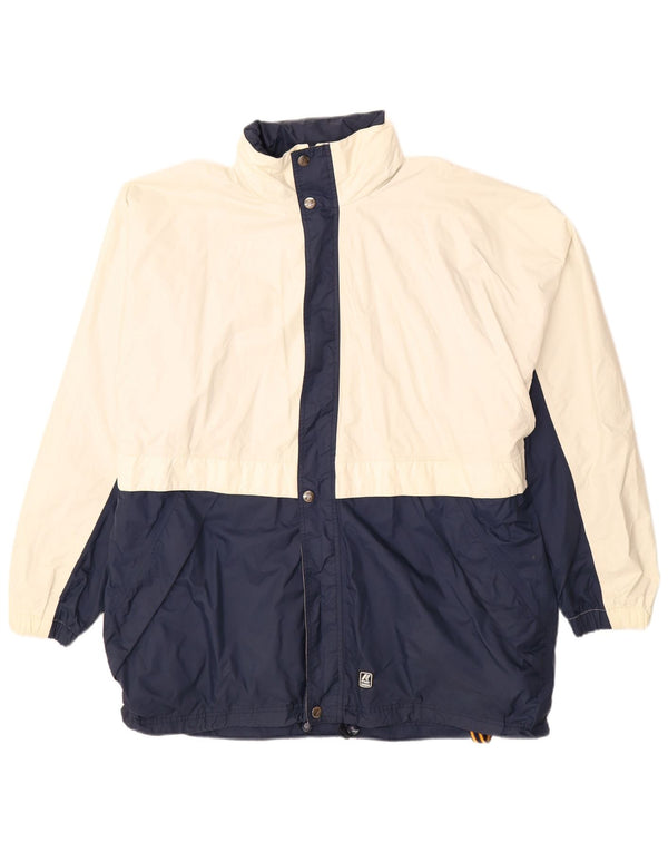 Giacca antipioggia con cappuccio K-WAY da uomo 2000 UK 44 2XL Poliammide color block bianco
