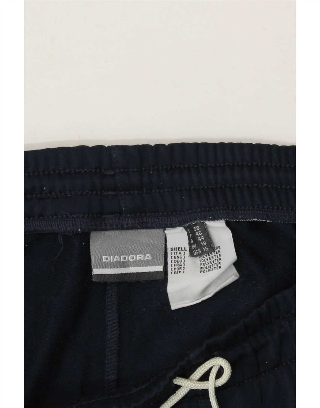 DIADORA Womens Tracksuit Trousers UK 18 XL Navy Blue Polyester Vintage Diadora and Second-Hand Diadora from Messina Hembry 