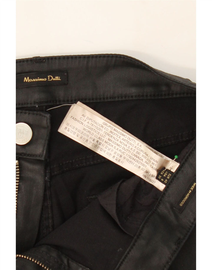 MASSIMO DUTTI Womens Pencil Skirt EU 40 Medium W30 Black Cotton Vintage Massimo Dutti and Second-Hand Massimo Dutti from Messina Hembry 