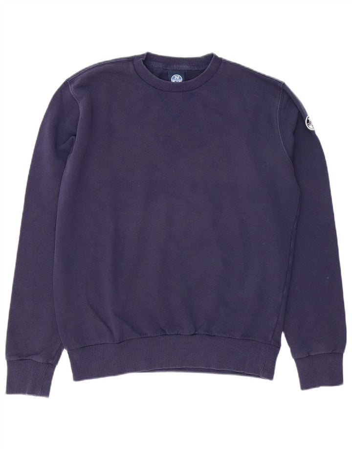 Felpa da uomo North Sails Maglione piccolo in cotone blu navy