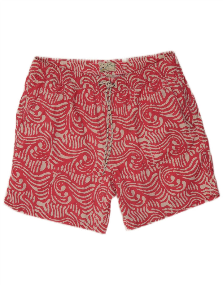 Pantaloncini da bagno da uomo J. CREW rosa medio con motivi cachemire in poliammide