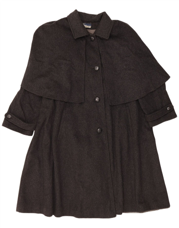 Gina Lebole Cappotto Mantella Oversize da Donna IT 46 Large Nero Lana