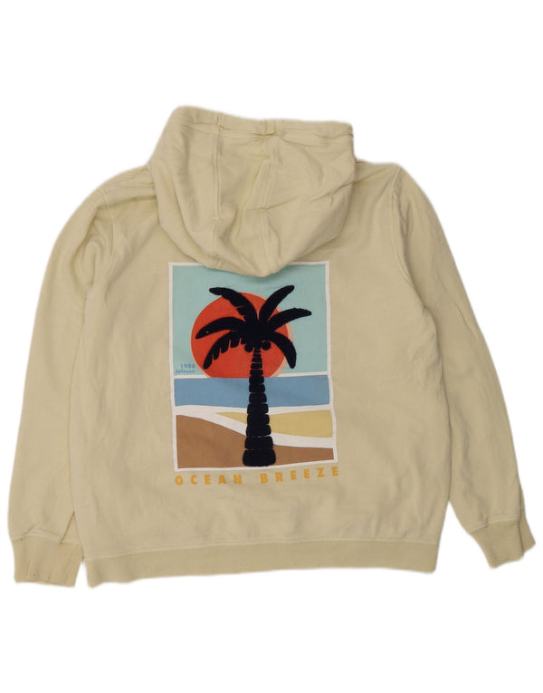 Felpa con cappuccio grafica da donna Fat Face UK 14 Cotone giallo medio