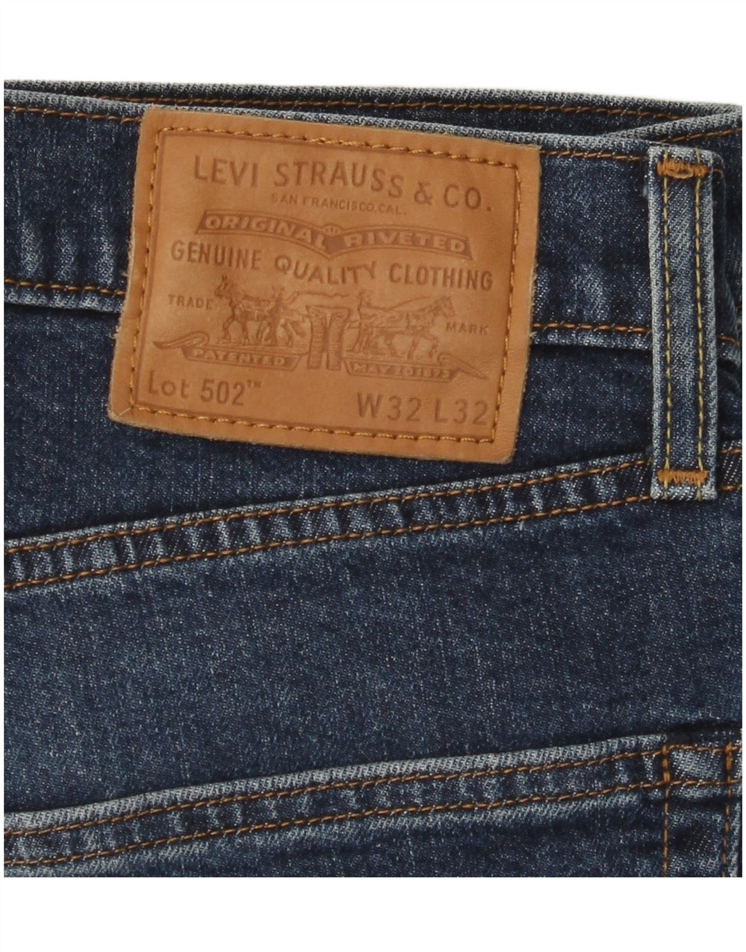 LEVI'S Jeans da uomo 502 affusolati W32 L29 cotone blu