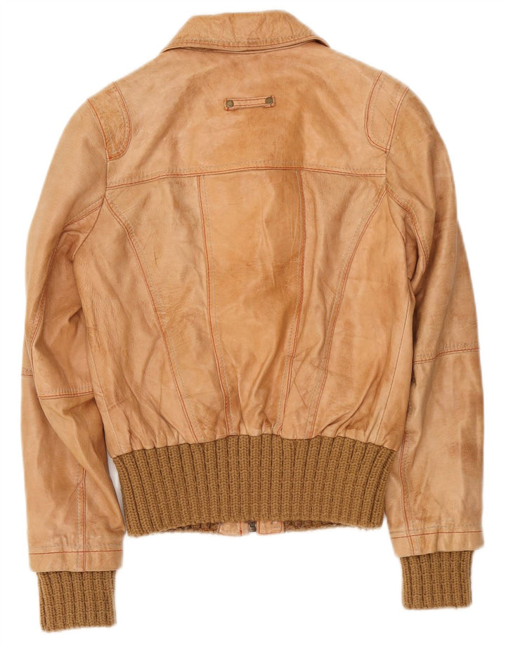 Giacca bomber da donna River Island UK 10 Small Beige Colourblock