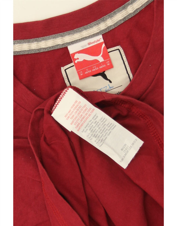 T-shirt grafica da uomo PUMA Top rosso medio in cotone