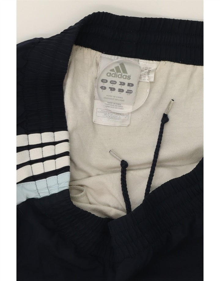 ADIDAS Mens Sport Shorts Small  Navy Blue Colourblock Polyester Vintage Adidas and Second-Hand Adidas from Messina Hembry 