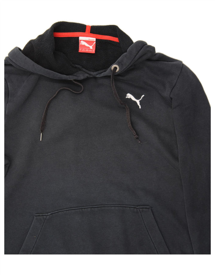 PUMA Mens Hoodie Jumper Medium Navy Blue Cotton Vintage Puma and Second-Hand Puma from Messina Hembry 
