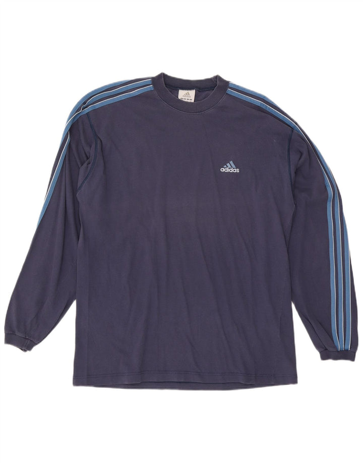 Adidas Maglia a maniche lunghe da uomo UK 42/44 Large Blu Navy
