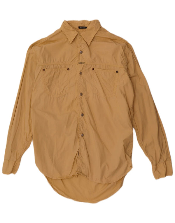 Camicia da donna Replay UK 18 XL Cotone beige