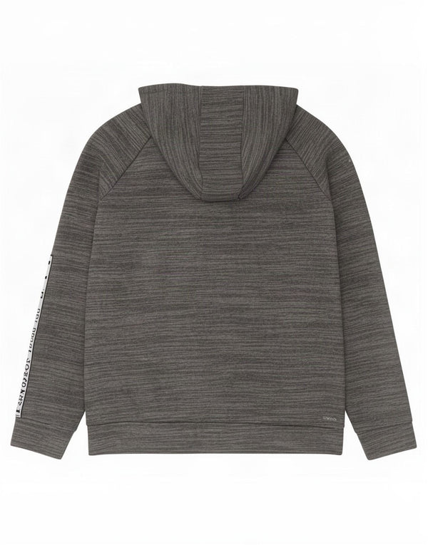 Felpa con cappuccio e zip da donna Adidas UK 20/22 XL Cotone chiazzato grigio